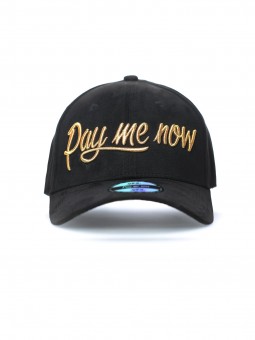Black & Gold Suede Cap