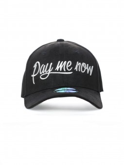 Black & Silver Suede Cap