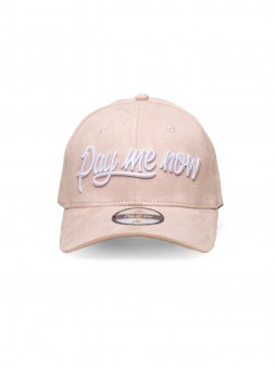 Pink & White Suede Cap