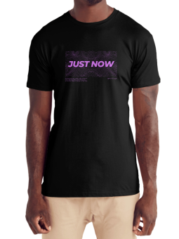 T-shirt Noir & Violet Just Now